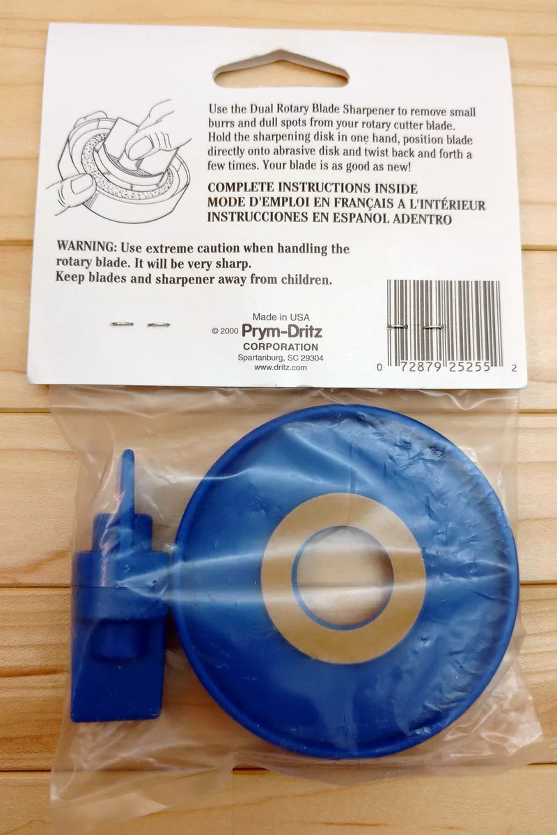 Dritz Dual Rotary Blade Sharpener - For 28mm Cutting Blades. Made In USA