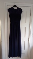 Beautiful smart formal navy evening dress size 8 Occasion Wedding Cruise vgc
