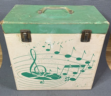VTG 1960 Platter Pak 1250ND LP Record Storage Carrying Case Box Music Notes