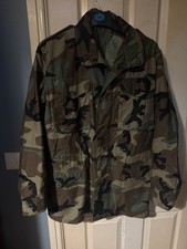 Original US Army M81 Woodland M65 Parka Jacket Small Long 1985