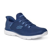 Skechers Women's Hands Free Step-Ins Sheer Brilliance Slip-On Athletic Shoe Navy