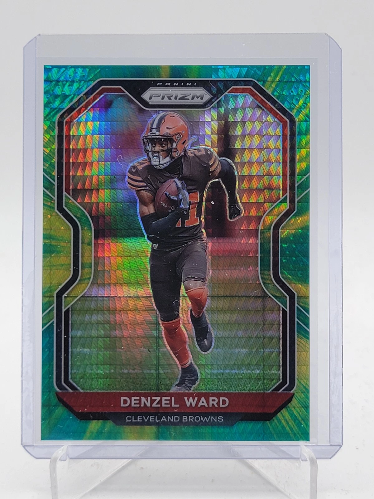 2020 Prizm Denzel Ward #63 Green Hyper
