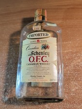 Canadian Schenley OFC Whisky Empty Glass Bottle with Top