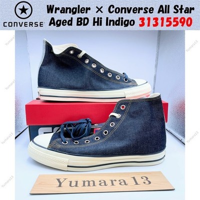 Wrangler × Converse All Star Aged BD Hi Indigo 31315590 Men's Size
