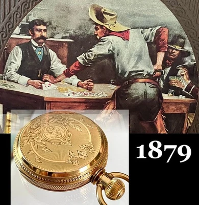 Elgin National W.Co 18k Gold Exposition Jagd Taschenuhr 1879 - Bild 1 von 4