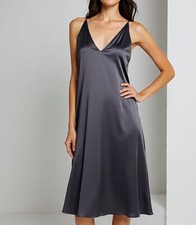 Women's 100 Pure Mulberry Silk V Neck Spaghetti Strap One-Size Slip Sleepwear