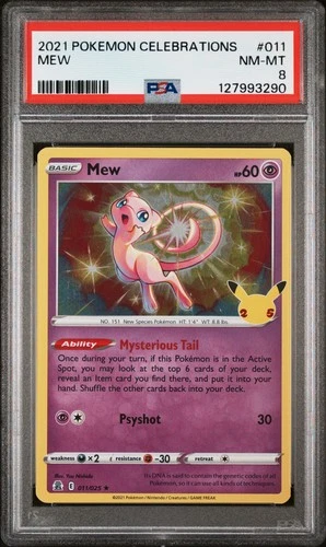 2021 POKEMON CELEBRATIONS #011 MEW PSA 8
