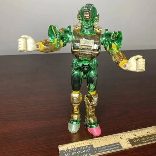 Vintage TL-313 Green Chrome Devil Finalizer Robot 7.5" Action Figure Rare