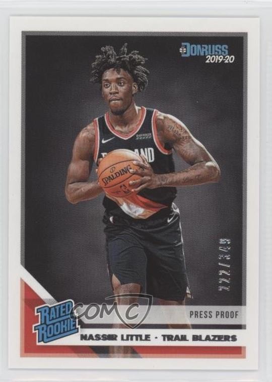2019 Panini Donruss Rated Press Proof Silver /349 Nassir Little Rookie RC 09m2