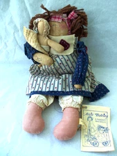 Vtg Attic Babies Rag Doll Prissy Missy! SIGNED MARTY MASCHINO 1991!  ORG TAG