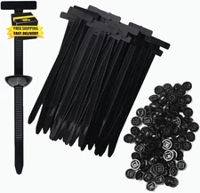 2026 Upgraded Nylon Universal Cable Tie Buckle, UV Resistant Black Zipties with