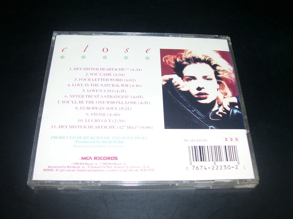 Kim Wilde - Close * CD USA printed early press 1988 RARE * - Bild 3 von 3