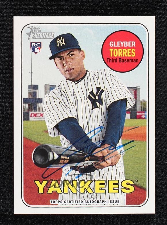2018 Topps Heritage High Number Real One Gleyber Torres Rookie Auto RC 5h0
