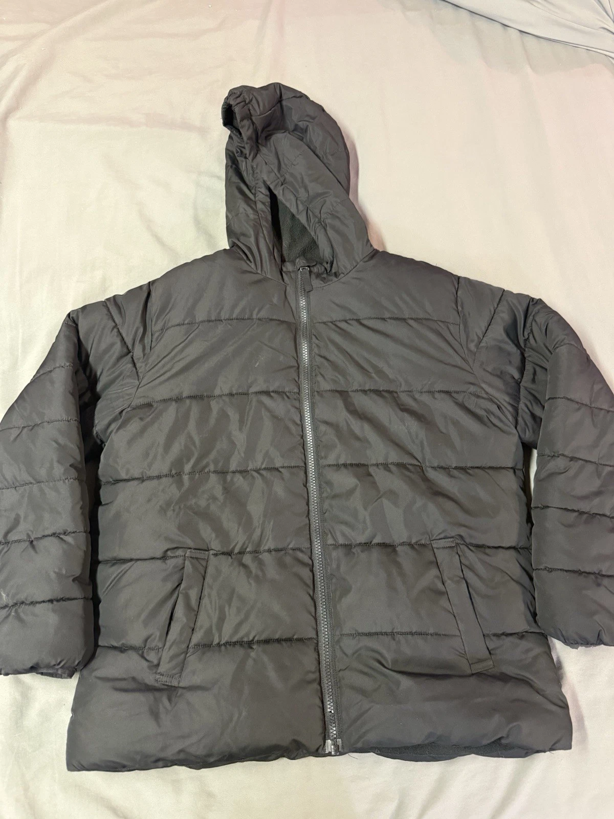 Large (10/12) Swiss Tech Children’s Hooded Puffer Jacket - Black