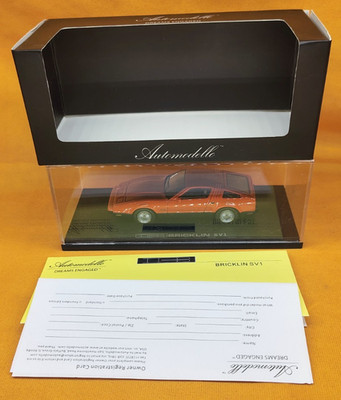 Automodello 43G40R Maßstab 1:43 AM-BRI-SV1-RD 1974-1976 Bricklin SV1 Resinmodell