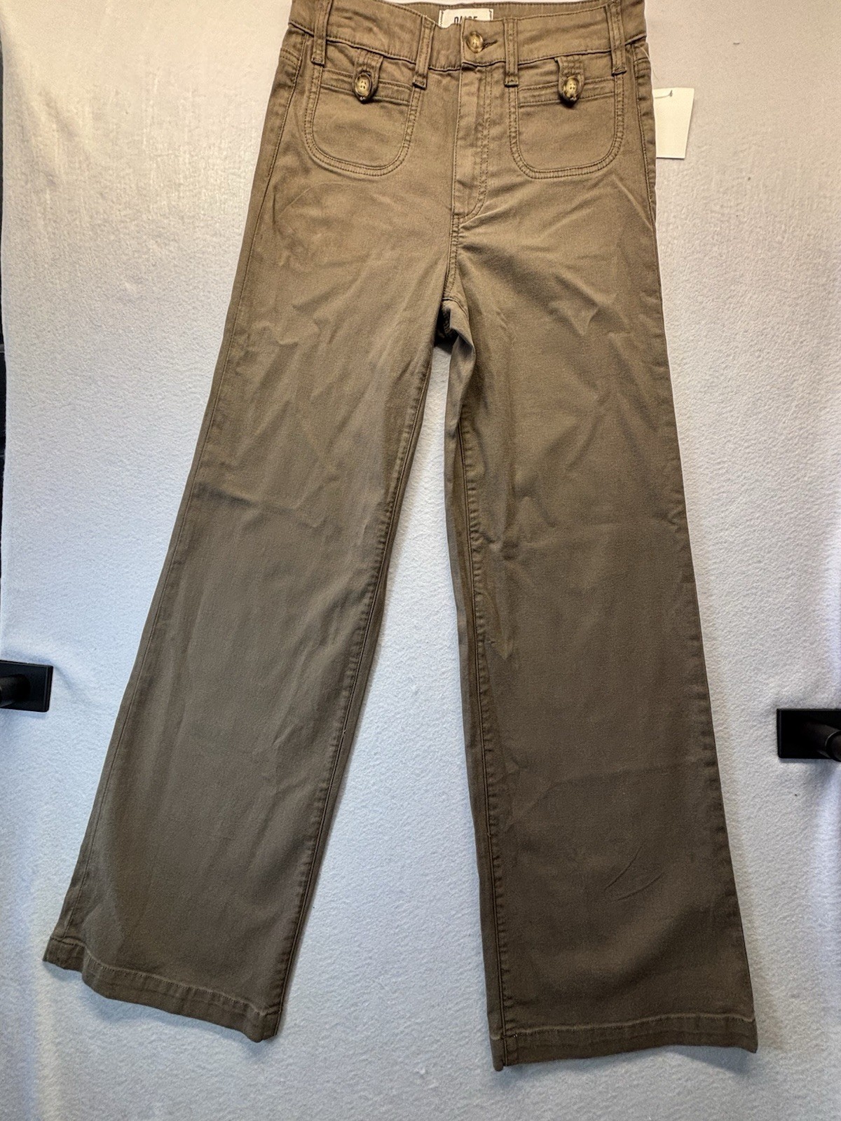 PAIGE Anessa 31” Wide Leg Jeans Women’s Size 26 Taupe Brown High Rise NWT