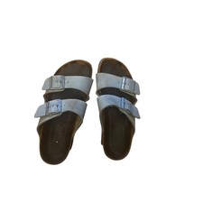 Birkenstock Arizona Sandal Light Blue Leather Cork Footbed Women's Size Unknown