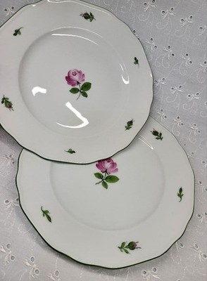 Unused   Augarten Wiener Rose Dessert Plate Dish Inspection) Herend Rose