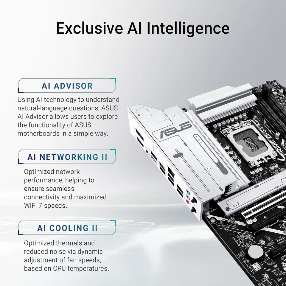 ASUS Intel PRIME Z890-P ATX motherboard,14+1+2+1 (80A) power stages,DDR5 slots,  - Image 2 of 4