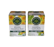 2 Traditional Medicinals Organic Roasted Dandelion Root Tea Caffeine Free 16 pk