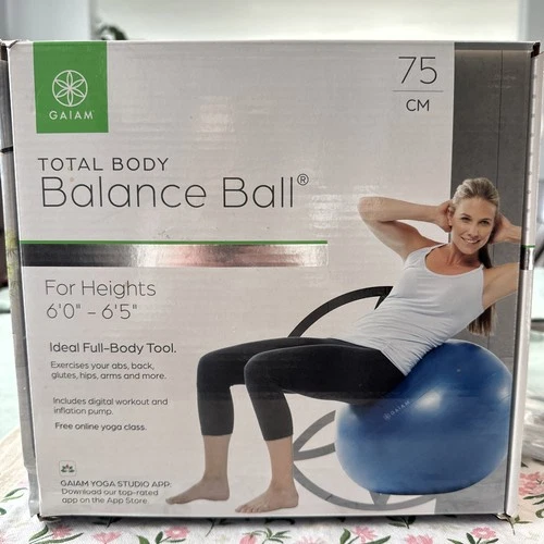 Gaiam Total Body Balance Ball 75cm for Heights 6'0