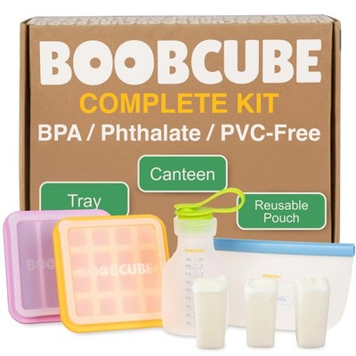 Breastmilk Storage Reusable Freezer Trays with Lid | Baby Food Cube 4pcs Comp...