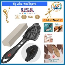 Suede Brush and Eraser Set - Leather Shoe Care Kit, Red
