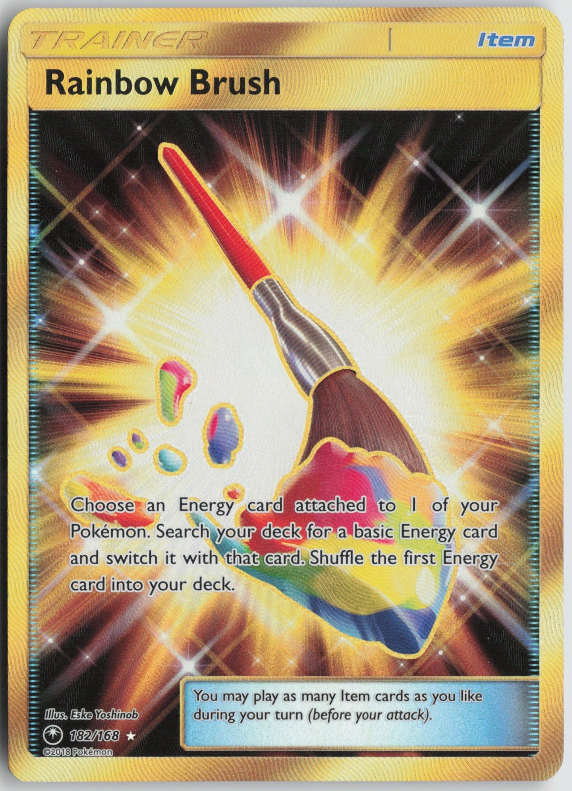 Rainbow Brush (Secret) Secret Rare Holo SM - Celestial Storm 182/168 NM