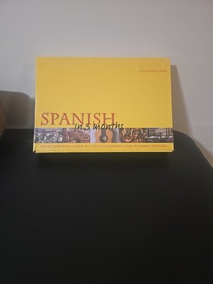 Spanish in 3 Months CD Language Course 3 Audio CD'S & Essential Guide New Sealed