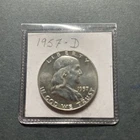 1957-D Franklin Half Dollar, Uncirculated Silver