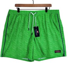 Vineyard Vines Performance Swim Trunks Mens XL Green Polka Dot Preppy Beachwear