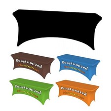 Custom Table Cloth 4FT/6FT with 72" x 30" Rectangular Black Without Design