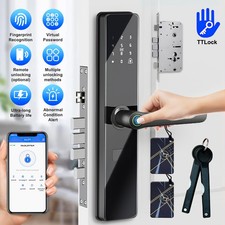 Electronic Smart Door Lock Fingerprint Card Password Key Home Security Lock APP