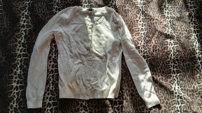 weiße leichte Strickjacke H&M Basic S