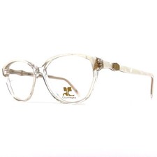Nos Vintage Courreges 860 Glasses - France 80S - Hand Made - Marfil Color / Gold