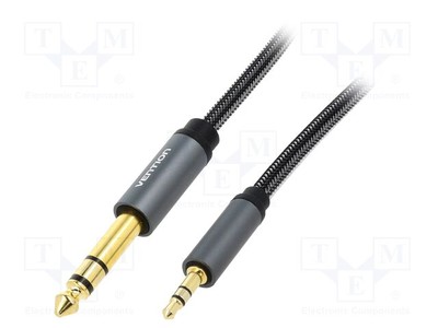 Kabel Jack 3,5mm 3pin Stecker,Jack 6,3mm Stecker 10m schwarz