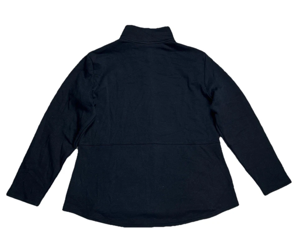 Jaqueta feminina Skechers Go Snuggle zíper completo 2XL preta bolso frontal pescoço simulado nova com etiquetas - Imagem 2 de 4