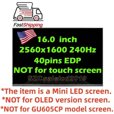 LCD LED screen For Asus ROG Zephyrus M16 18010-16022600 18010-16040000 240hz 16''