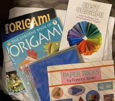 Lot Of 4 Origami  Paper Crafting How-To, Easy-To-Follow Books With Paper