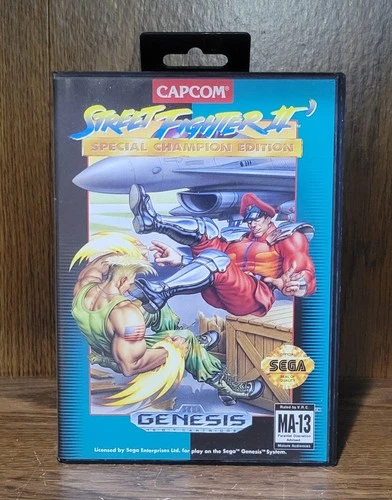 Sega Genesis Street Fighter II Special Champion - Complete (Tested & Working)