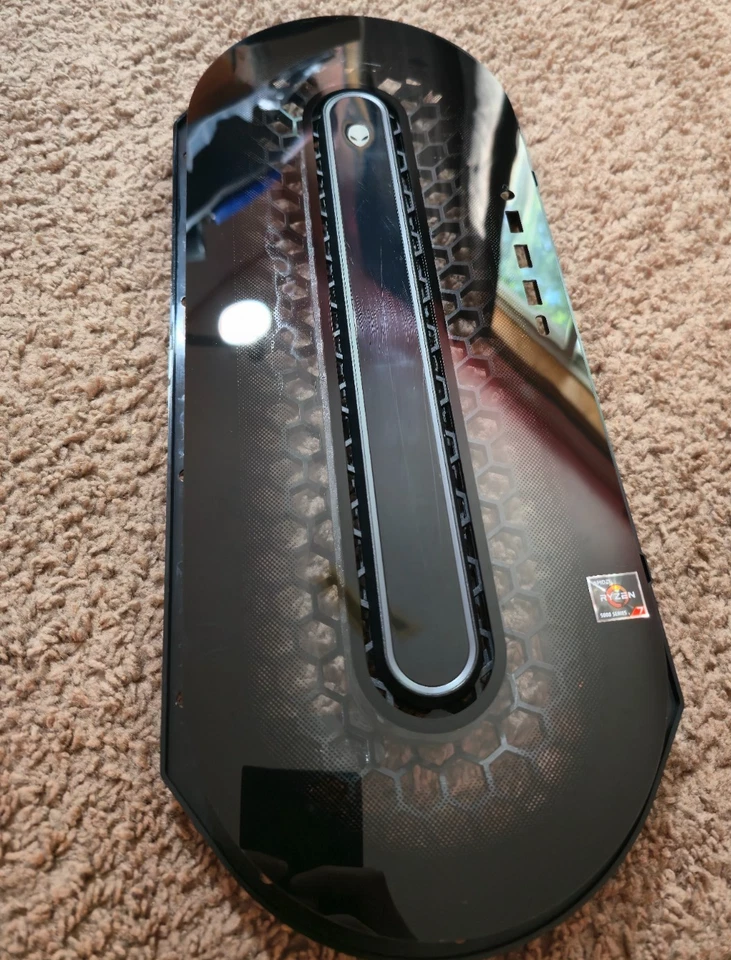 Genuine Dell Alienware Aurora R14 Black Clear Front Panel M517T hi flow modded - Image 3 of 4