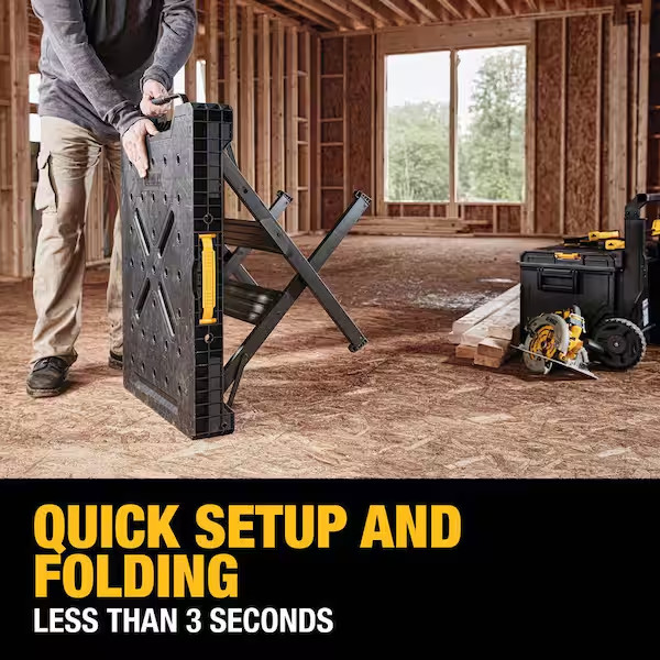dewalt workbench folding table lightweight sturdy large surface work portable