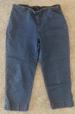 FDJ French Dressing Capris Jeans Dark Wash Denim Stretchy Jeggings Size 6