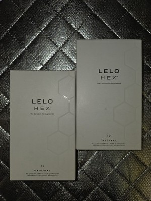 Lelo Hex Re-engineered Lubricated Latex Condoms 12 EXP 09/2027 Lot Of 2