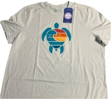 Life Is Good Wavy Turtle Sage Green T Shirt Crusher Short Sleeve XL New