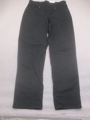 NWT Time And True Size SP (4-6) Womens Black Straight Casual Chino Pants 652