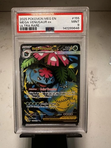 2025 POKEMON MEGA EVOLUTION #155/132 VENUSAUR EX FULL ART ULTRA RARE - PSA MT 9