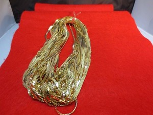 Authentic LOT OF 1-50 pcs 14KT GOLD PLATED 20" 2.5MM HERRINGBONE CHAIN NECKLACE