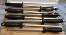  Steel Honing Rods Lot of 8 Fischer, Wusthof,...