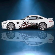 Shark Mouth Tooth Teeth Sticker Vinyl Exterior Decal For Car Side Door Both Side